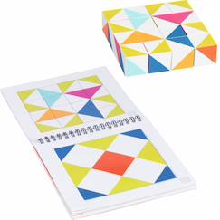 Jouet-Jeu de mosaïque éducatif en bois avec cubes à assembler et défis progressifs
