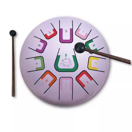 Tongue drum 11 notes Blanc+Bleu+Jaune+Rouge+Vert+Violet 28 - vertbaudet enfant 