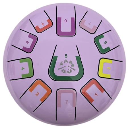 Tongue drum 11 notes Blanc+Bleu+Jaune+Rouge+Vert+Violet 27 - vertbaudet enfant 