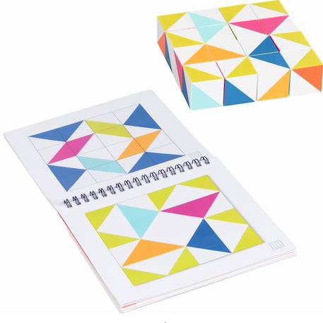 Jeu de mosaïque éducatif en bois avec cubes à assembler et défis progressifs Blanc 5 - vertbaudet enfant 