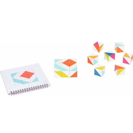 Jeu de mosaïque éducatif en bois avec cubes à assembler et défis progressifs Blanc 2 - vertbaudet enfant 