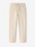 Pantalon twill coton et lin garçon taille ajustable écru 3 - vertbaudet enfant 