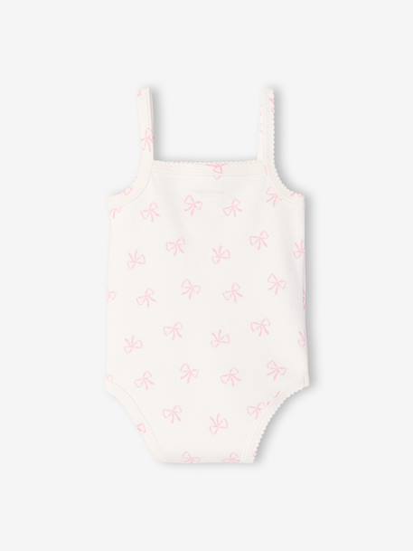 Lot 2 body bretelles bébé fille écru 4 - vertbaudet enfant 