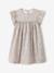 Robe fille imprimée fille manches à volants blanc imprimé+rose pâle+vert émeraude 1 - vertbaudet enfant 