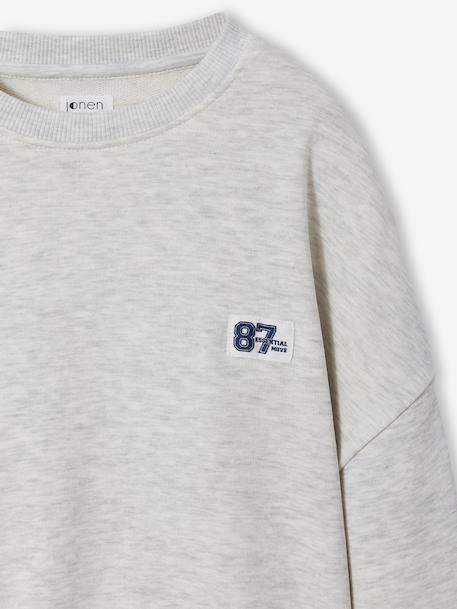 Sweat sport gris chiné 3 - vertbaudet enfant 