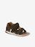 Sandales garçon cuir à scratchs kaki 1 - vertbaudet enfant 