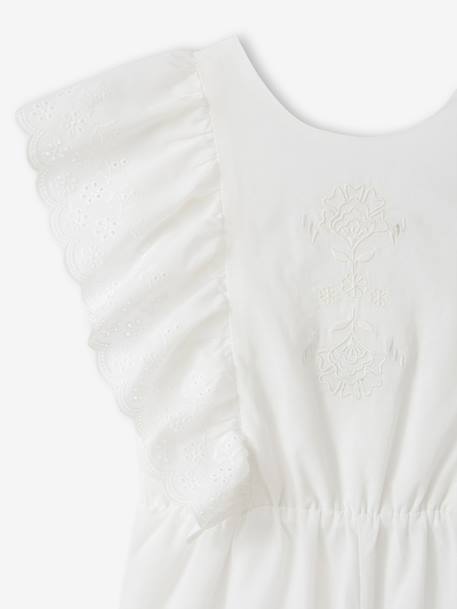 Combishort brodée coton blanc 3 - vertbaudet enfant 