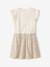 Robe fille effet 2 en 1 écru+indigo+rayé rose+rose pâle 4 - vertbaudet enfant 