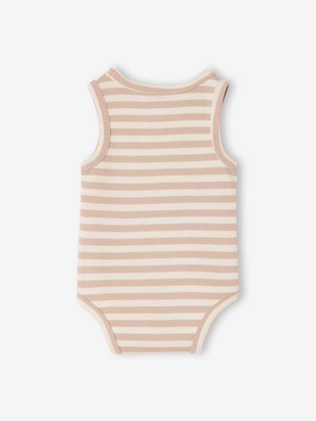 Lot 3 bodies bébé sans manches coton bio bleu 5 - vertbaudet enfant 