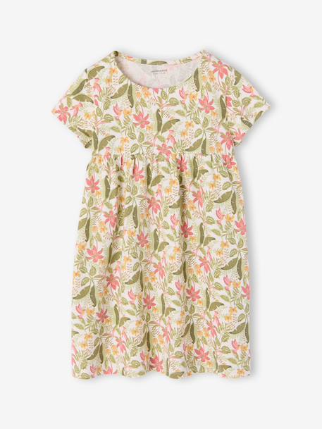Ensemble fille robe + gilet mauve+rose imprimé 8 - vertbaudet enfant 