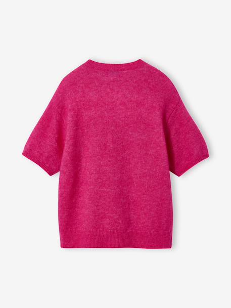 Pull manches courtes fille Jonen lilas+rose 7 - vertbaudet enfant 