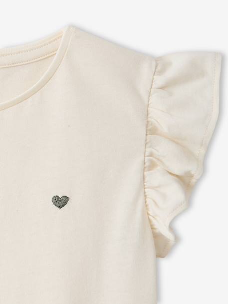 Robe fille effet 2 en 1 écru+indigo+rayé rose+rose pâle 5 - vertbaudet enfant 