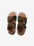 Sandales garçon cuir à scratchs kaki 4 - vertbaudet enfant 