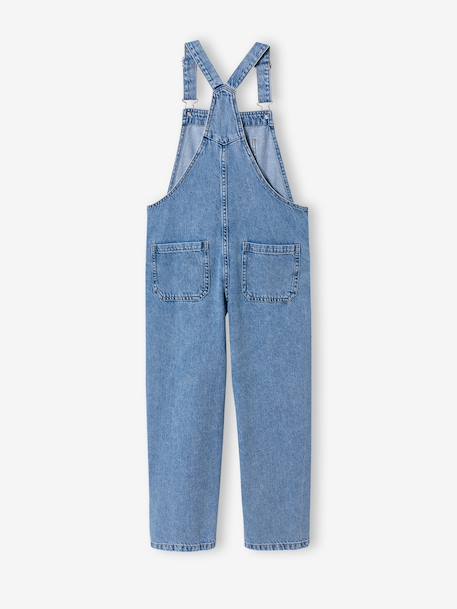 Salopette fille denim bleu clair 3 - vertbaudet enfant 