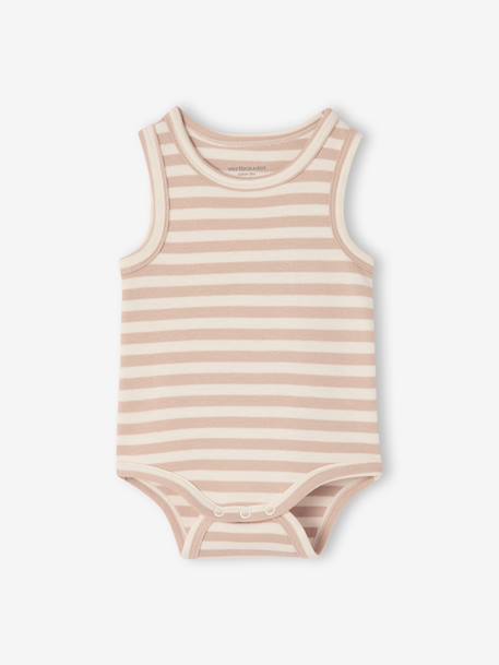 Lot 3 bodies bébé sans manches coton bio bleu 2 - vertbaudet enfant 