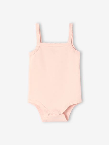 Lot 2 body bretelles bébé fille écru 3 - vertbaudet enfant 
