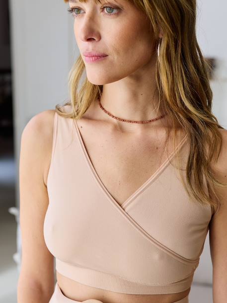 Lot de 2 brassières d'allaitement sans coutures en microfibre beige+encre+Lot anthracite/noir 8 - vertbaudet enfant 