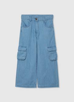 Pantalon fille denim  délavée  - vertbaudet enfant