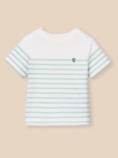 Bébé-T-shirt, sous-pull-Marinière bébé - coton biologique