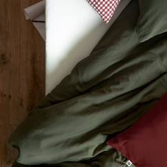 Linge de maison et décoration-Linge de lit enfant-Housse de couette satin de coton bio lavé 1 personne