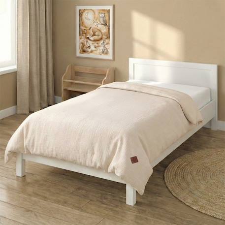 Housse de couette en gaze de coton jeanne Beige+Blanc+Blanc à pois or+Bleu+Camel+Écru+Gris clair+Rose+Terracotta+Vert de gris 2 - vertbaudet enfant 