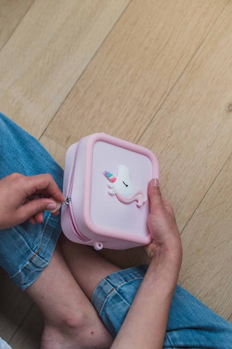 Sac pour appareil photo en silicone licorne Rose, blanc, bleu 5 - vertbaudet enfant 