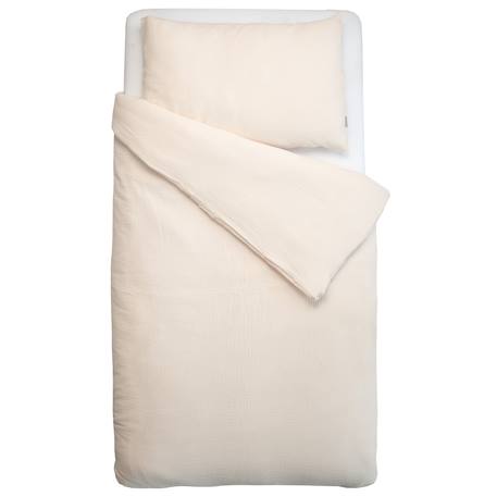 Parure de lit housse de couette et taie d'oreiller jeanne Beige+Blanc+Blanc à pois or+Bleu+Camel+Écru+Terracotta+Vert de gris 4 - vertbaudet enfant 