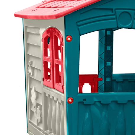Maisonnette cabane twilight plastique Bleu - rouge - blanc 5 - vertbaudet enfant 