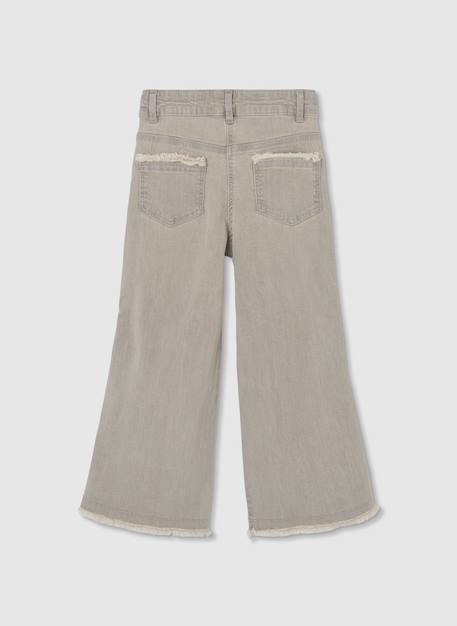Pantalon fille denim Gris 2 - vertbaudet enfant 