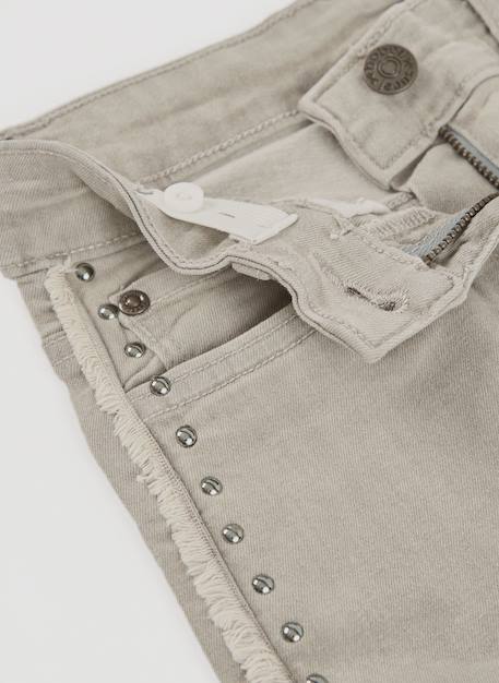 Pantalon fille denim Gris 3 - vertbaudet enfant 