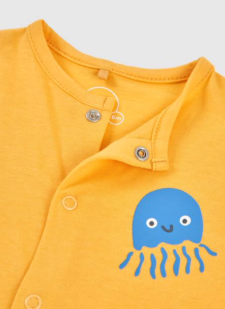 Grenouillère bébé coton Jaune 3 - vertbaudet enfant 