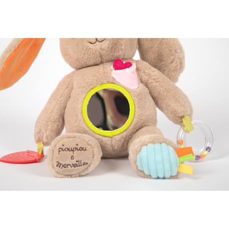 Peluche Marcel d'activités 30 cm - lapin 5 sens Beige 4 - vertbaudet enfant 