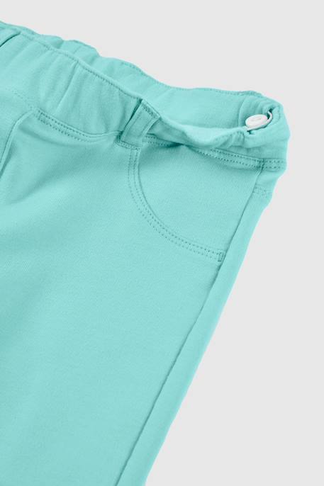 Pantalon fille en coton Vert 3 - vertbaudet enfant 