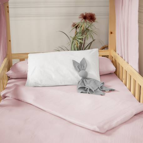 Housse de couette en gaze de coton jeanne Beige+Blanc+Blanc à pois or+Bleu+Camel+Écru+Gris clair+Rose+Terracotta+Vert de gris 42 - vertbaudet enfant 
