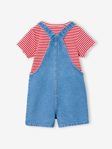 Ensemble salopette t-shirt bleu moyen 4 - vertbaudet enfant 