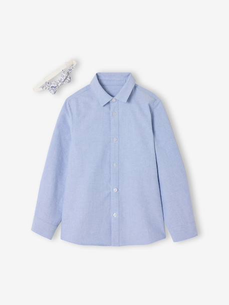 Chemise manches longues nœud papillon bleu ciel 2 - vertbaudet enfant 