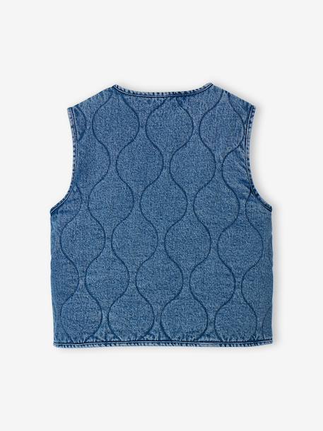 Veste sans manches denim bleu moyen 5 - vertbaudet enfant 