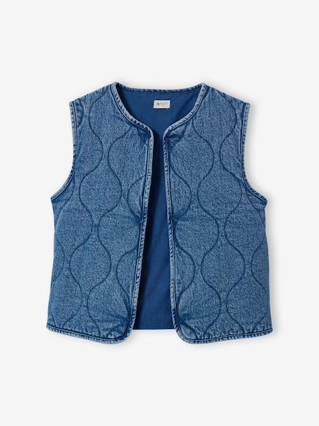 Veste sans manches denim bleu moyen 4 - vertbaudet enfant 