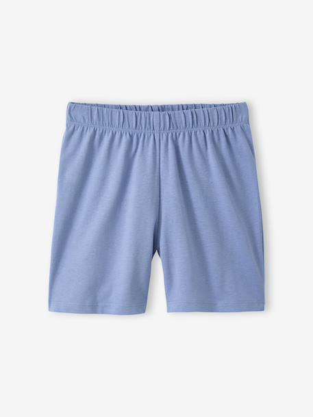 Lot 2 pyjama court et long bleu océan 12 - vertbaudet enfant 