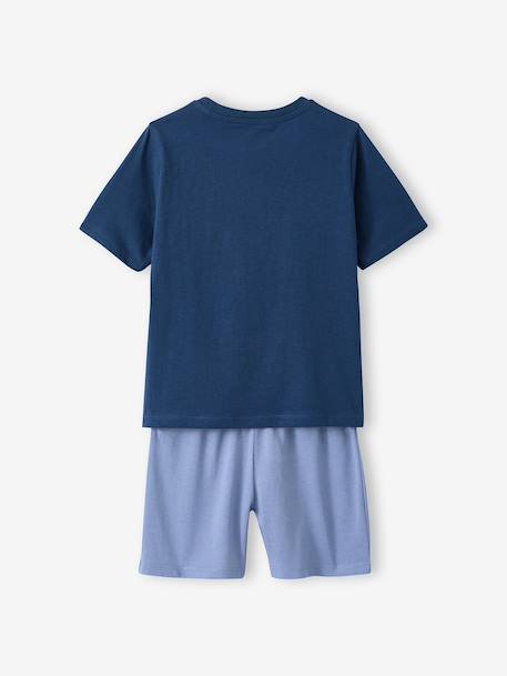 Lot 2 pyjama court et long bleu océan 4 - vertbaudet enfant 