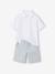 Ensemble short polo garçon rayé vert 1 - vertbaudet enfant 