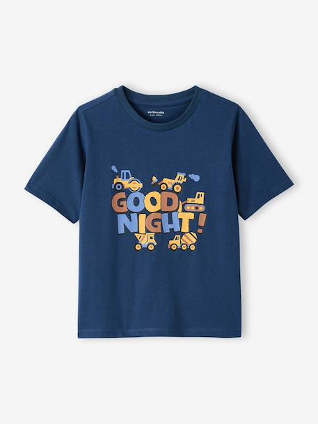 Lot 2 pyjama court et long bleu océan 11 - vertbaudet enfant 