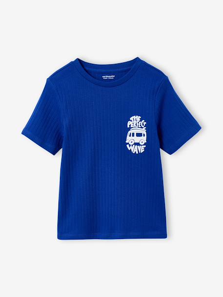Pyjashort garçon côtelé bleu électrique 2 - vertbaudet enfant 