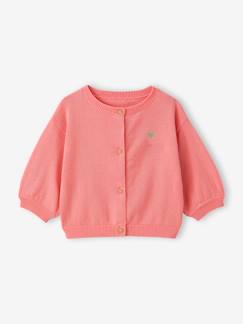 Gilet bébé en tricot broderie coeur  - vertbaudet enfant