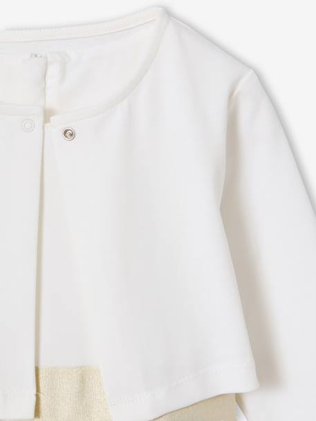 Ensemble robe patineuse boléro serre-tête blanc+vert sauge 8 - vertbaudet enfant 