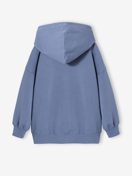 Sweat zippé oversize bleu grisé 4 - vertbaudet enfant 