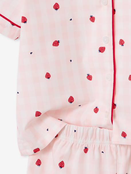 Ensemble pyjama short fraise rose pâle 4 - vertbaudet enfant 