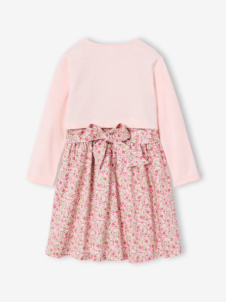 Ensemble 3 pièces robe cardigan serre tête rose pâle 5 - vertbaudet enfant 