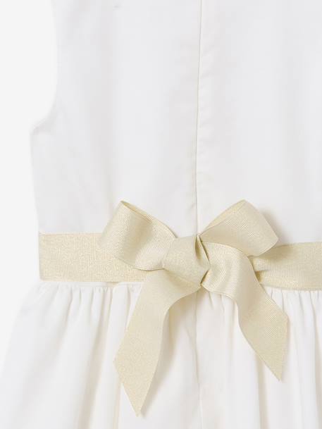 Ensemble robe patineuse boléro serre-tête blanc+vert sauge 6 - vertbaudet enfant 
