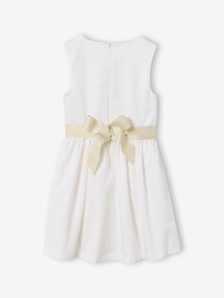 Ensemble robe patineuse boléro serre-tête blanc+vert sauge 5 - vertbaudet enfant 